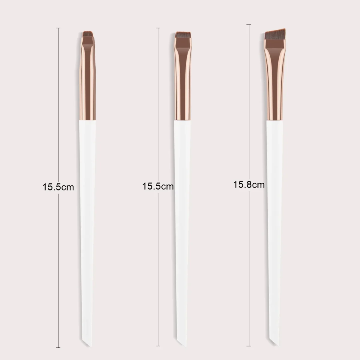 3 Pcs edge eyeliner brush oblique head eyebrow brush outline eyeliner brush ultra-thin eyeshadow brush makeup tools - Image 2