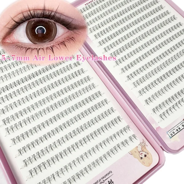 Air Lower Eyelashes Fairy Fake Lashes Segmented Natural Manga Bottom Lashes Japanese Manga Style Spiky Anime Lower Lashes Makeup