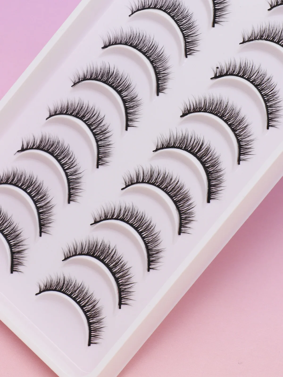 10 Pairs of natural false eyelashes Natural sharpened style Beautiful wear comfortable effect Fake Lashes Makeup - Image 4