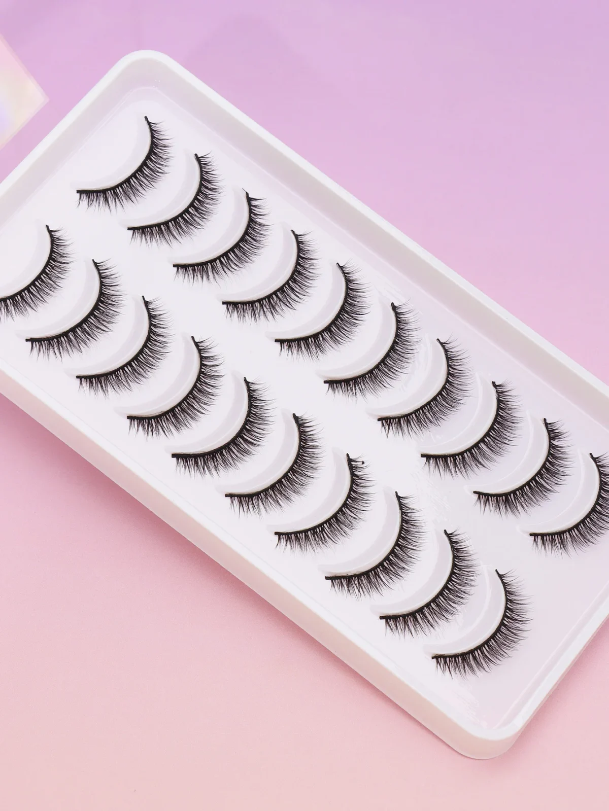 10 Pairs of natural false eyelashes Natural sharpened style Beautiful wear comfortable effect Fake Lashes Makeup - Image 3