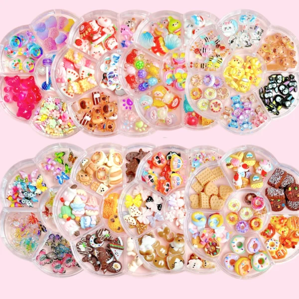 Неймовірні 3D Лизуни: 1Box Resin Lollipop Bear Bow Mask для манікюру