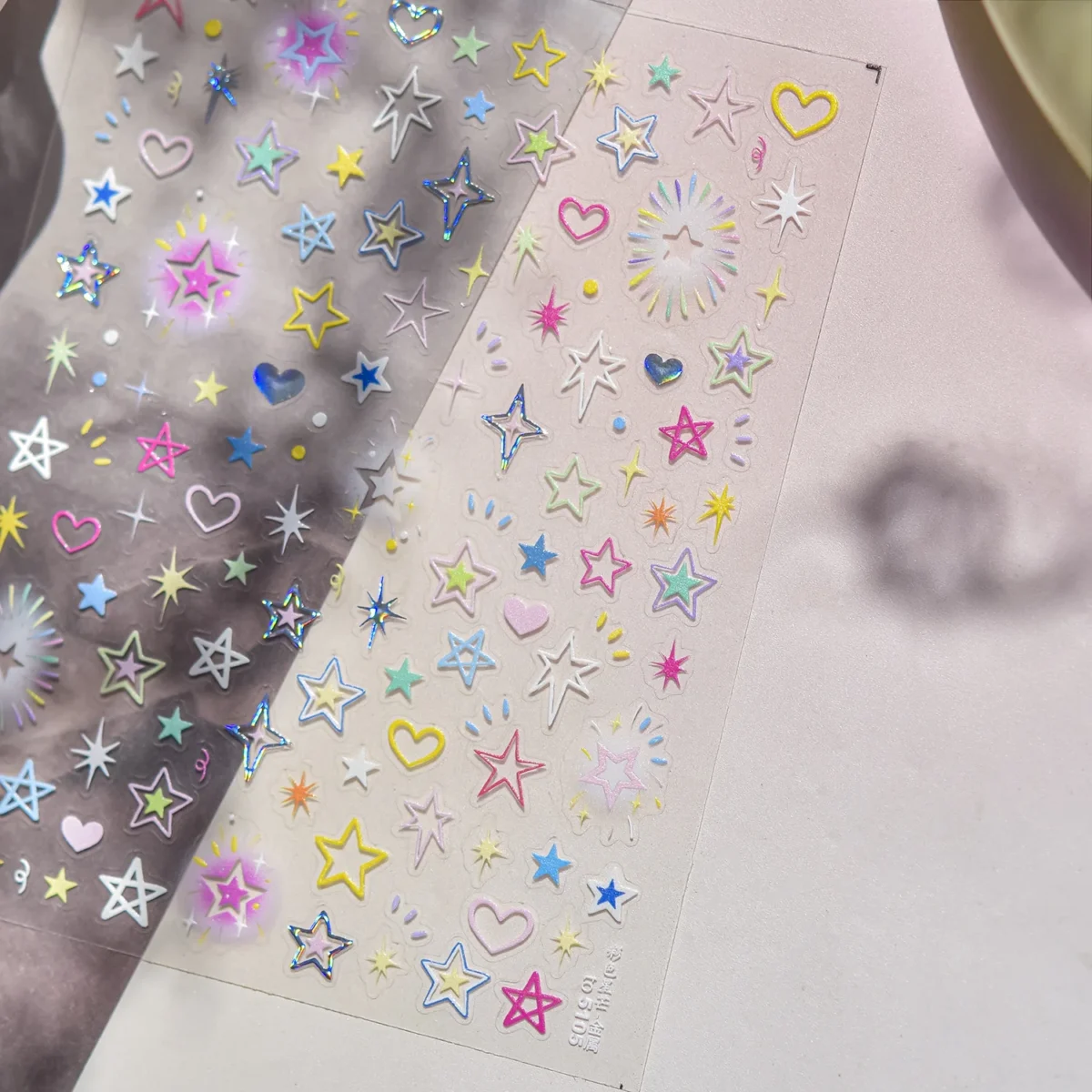 Старшіпки для нігтів Sweet Colorful: 5D Металеві Зірочки - Зображення 4