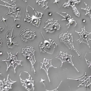 Наклейки для нігтів 5D: Ефектні Spider Web для вашого манікюру