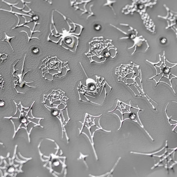 Наклейки для нігтів 5D: Ефектні Spider Web для вашого манікюру