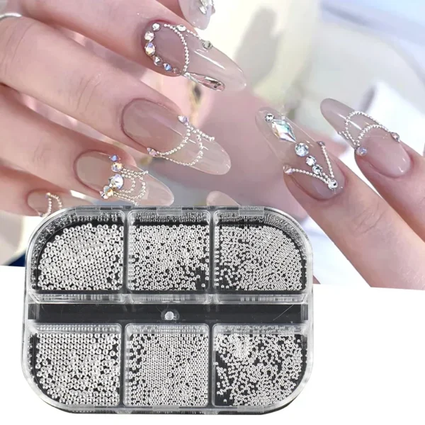 Caviar Nail Beads - 6 Grids для стильних нігтів
