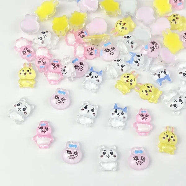 Неймовірні 3D Наклейки для Ногтей: 20pcs Картонні Кавай Чарми