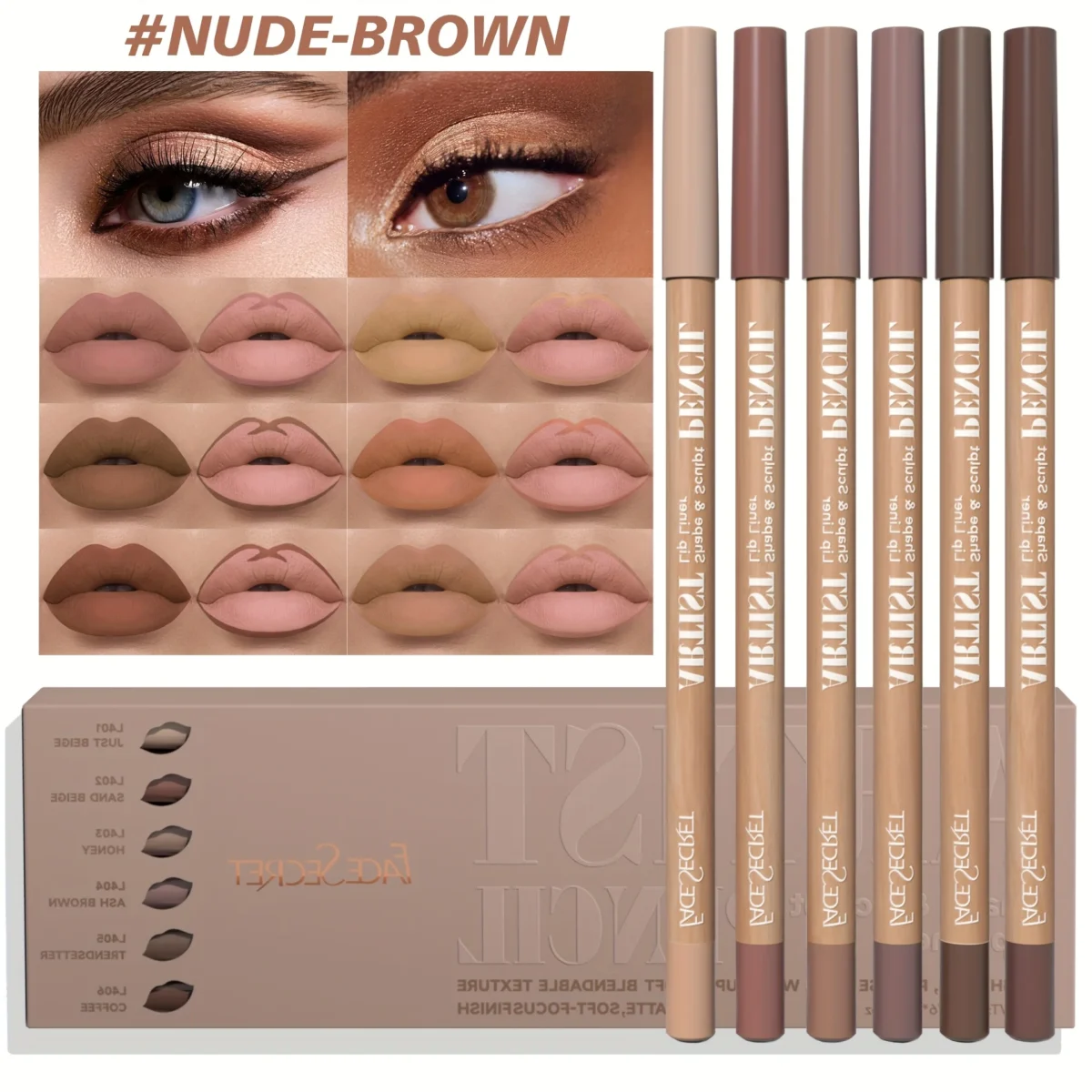 Вельветовий матовий набір олівців для губ - яскраві кольори для всіх типів шкіри - Зображення 6