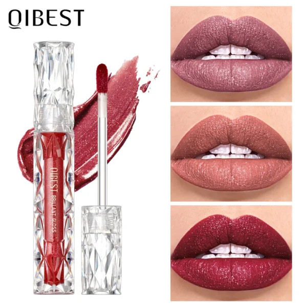 QIBEST Shimmer Lip Gloss – Яскравий гліттерний блиск для губ