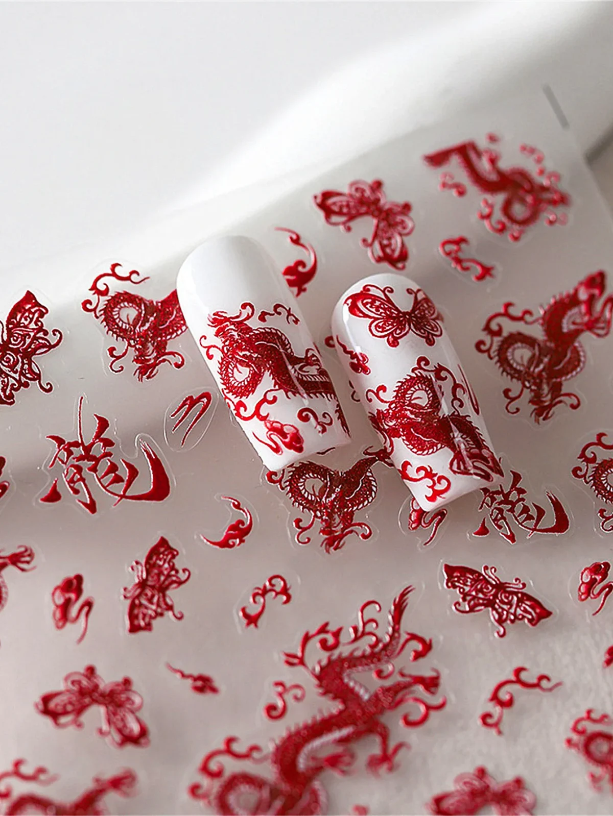 Наліпки для нігтів 5D Дракон - Креативний Nail Art для Клієнток - Зображення 3