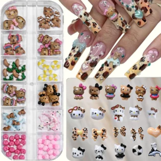Hello Kitty Nail Charms - Яскраві Прикраси для Нігтів