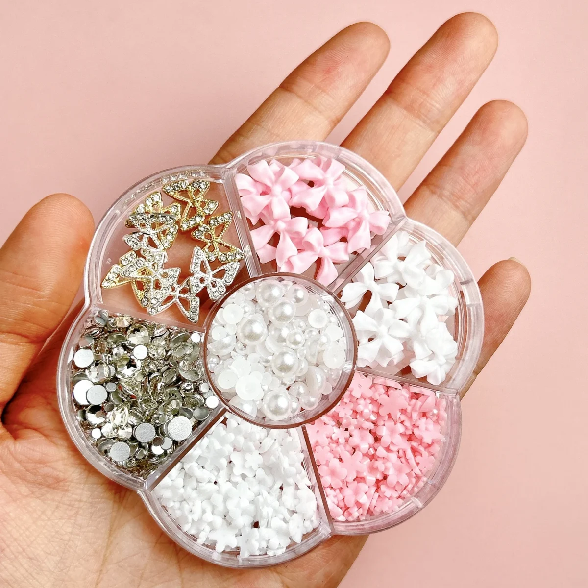 Неймовірні 3D Лизуни: 1Box Resin Lollipop Bear Bow Mask для манікюру - Зображення 2