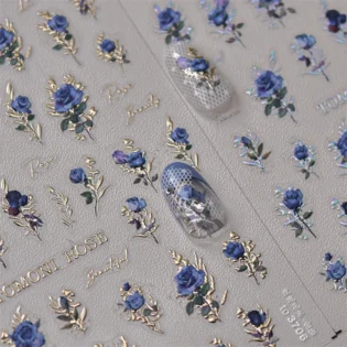 Наклейки для нігтів з японськими трояндами - стильний манікюр