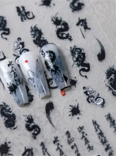 Наліпки для нігтів 5D Дракон - Креативний Nail Art для Клієнток
