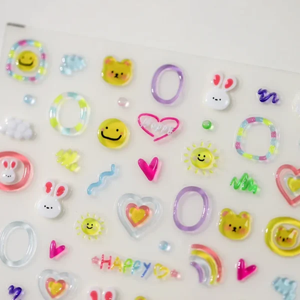 5D Kawaii Jelly Nail Art Stickers - Створіть унікальний манікюр