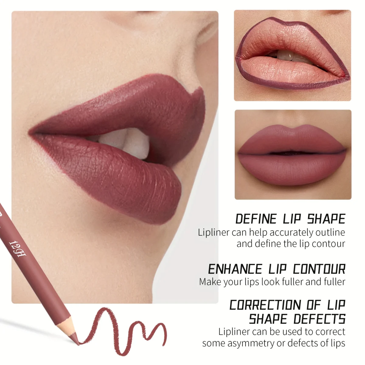 Матова водостійка помада: 4pcs Lip Liner Set для бездоганного макіяжу - Зображення 2