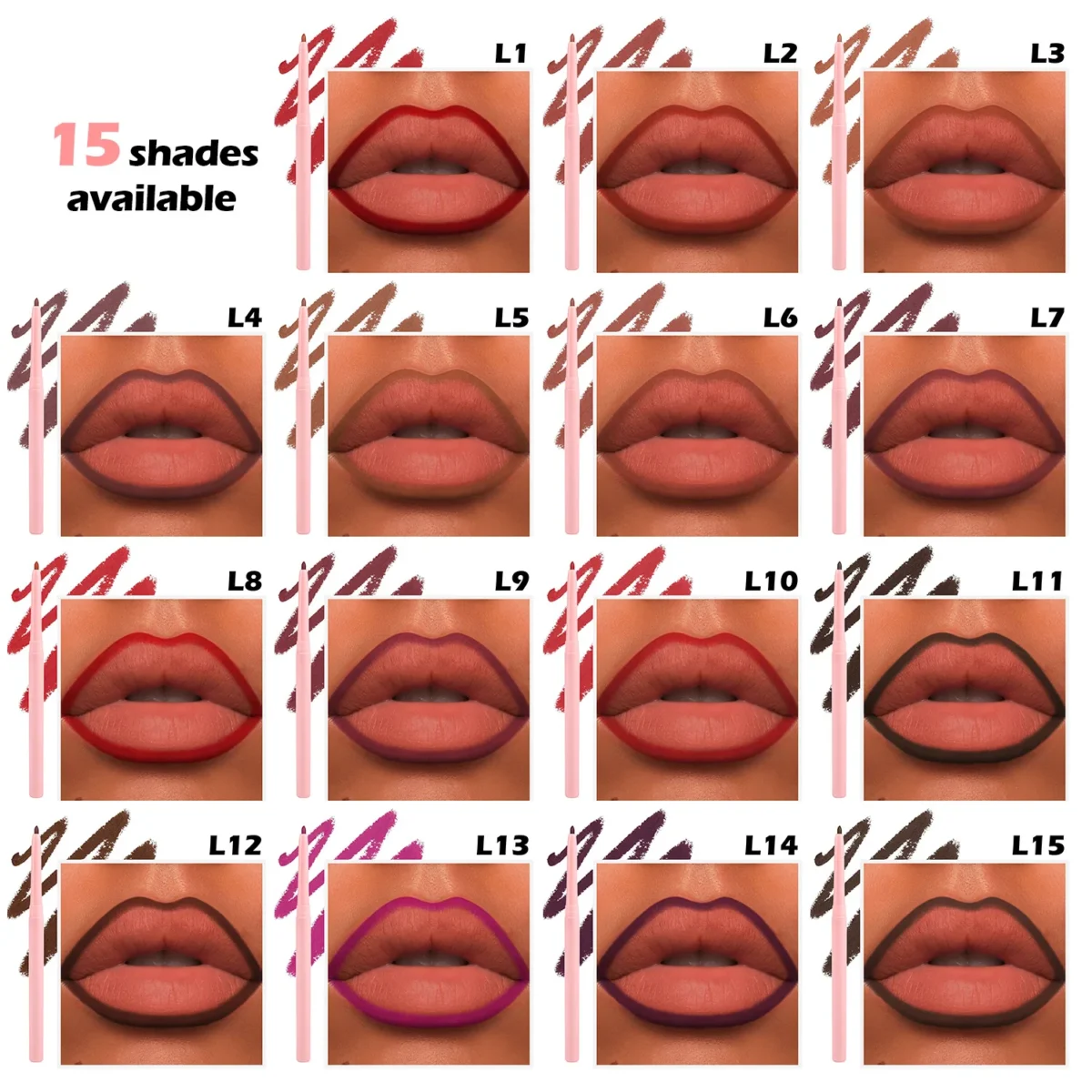Lip Liner - Водонепроникний Розмивний Олівець для Губ - Зображення 3