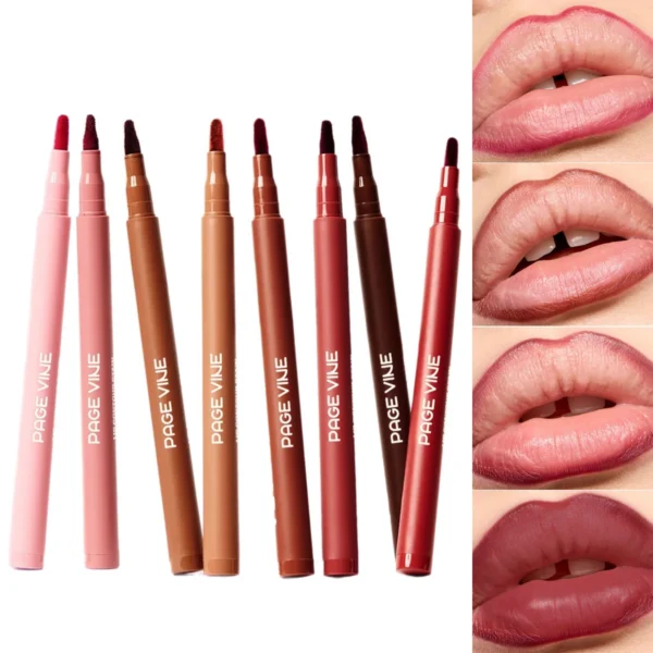 Матова помада для губ: Лінер, помада, блеск - Унікальний косметичний набір