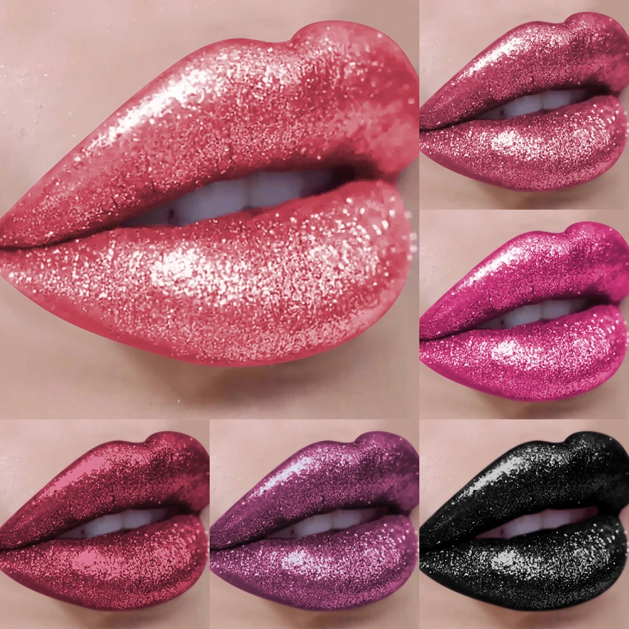 Kf S09cb5452076743bf95b046e1869b3dc2F 1PC Glitter Lip Gloss Long Lasting Waterproof Metallic Liquid Lipstick Pearl Shining High Pigment Lip Tint Korean Makeup Gifts - Зображення 1