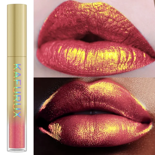 14 Colors Glitter Lip Glaze Hydrating Red Pink Metallic Lip Tint Highly Pigment Lip Gloss Korean Makeup for Women Cosmetics Gift