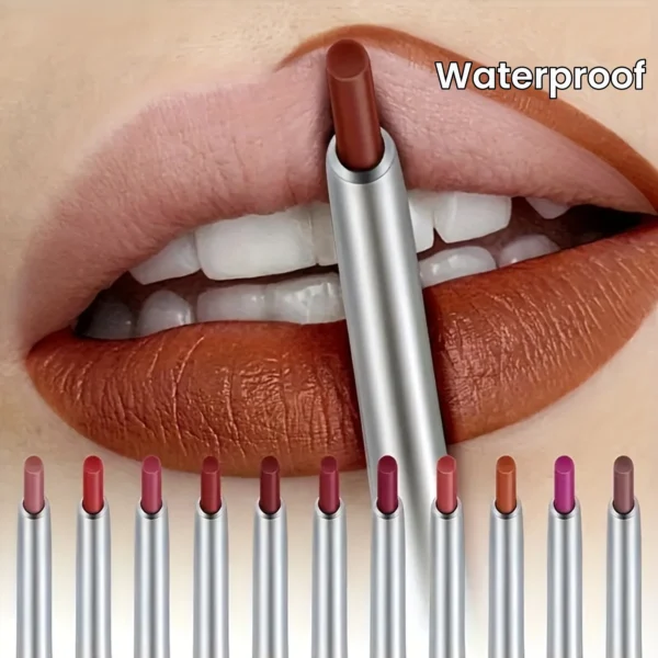 Waterproof Matte Lipliner Pencil Red Contour Tint Lipstick Long Lasting Non-stick Cup Moisturising Lips Makeup Cosmetic