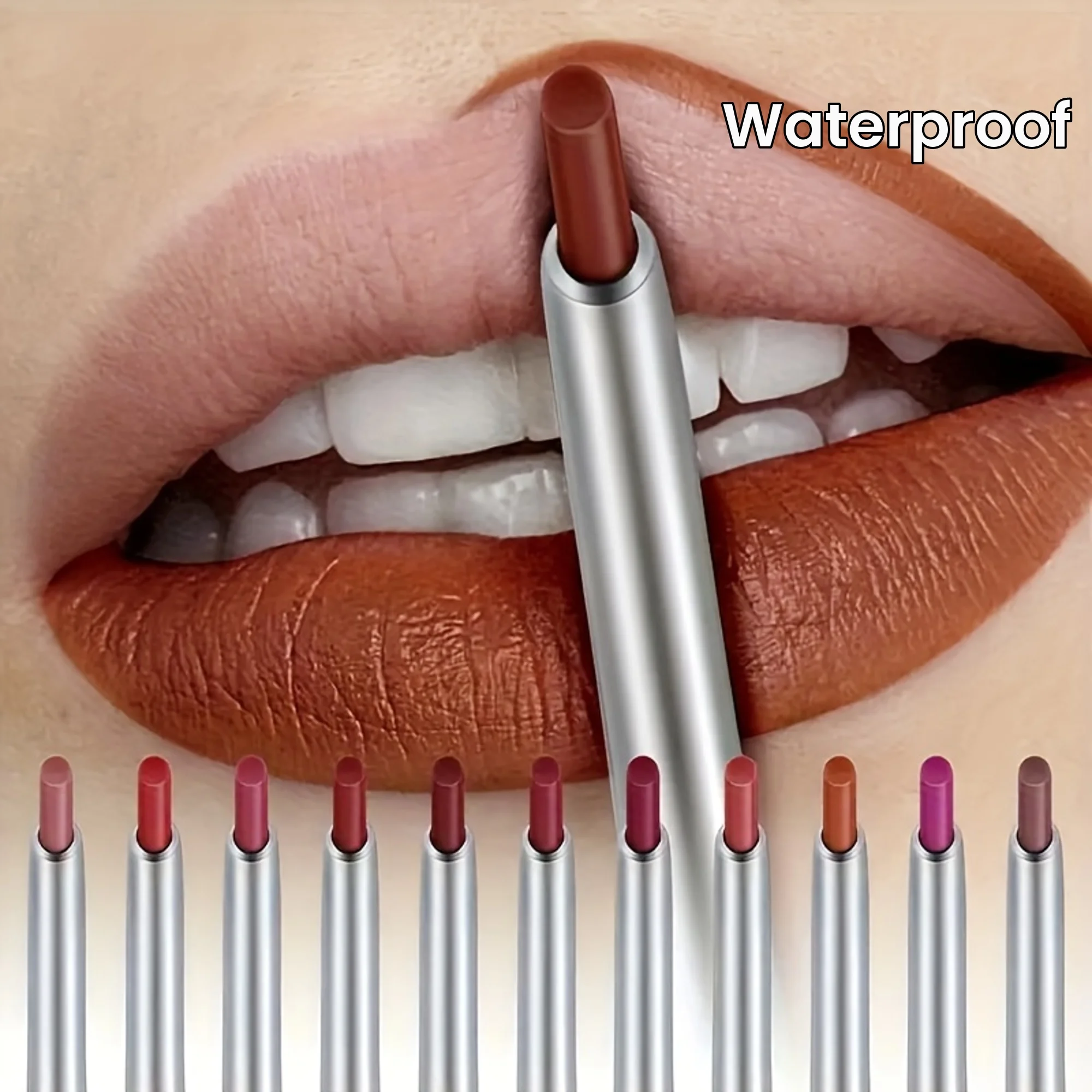 Kf S2b476903be4a4ef2ad45cfec1d4a66de8 Waterproof Matte Lipliner Pencil Red Contour Tint Lipstick Long Lasting Non-stick Cup Moisturising Lips Makeup Cosmetic - Зображення 1