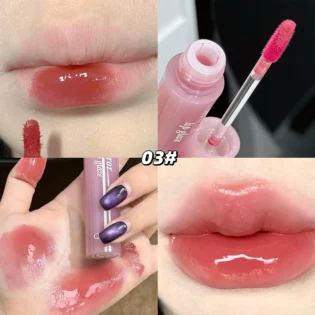 QIBEST New Mirror Water Lip Gloss Moisturizing Lip Tint Not Easy to Fade Lasting Non-Stick Cup Lip Glaze Stain Korean Cosmetics