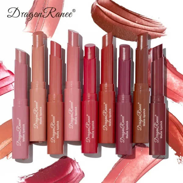 12 Colors Matte Lipstick Beauty Lip Gloss Lip Penstift Tinted Balm Rotate Lipstick Makeup Nude Bean Paste