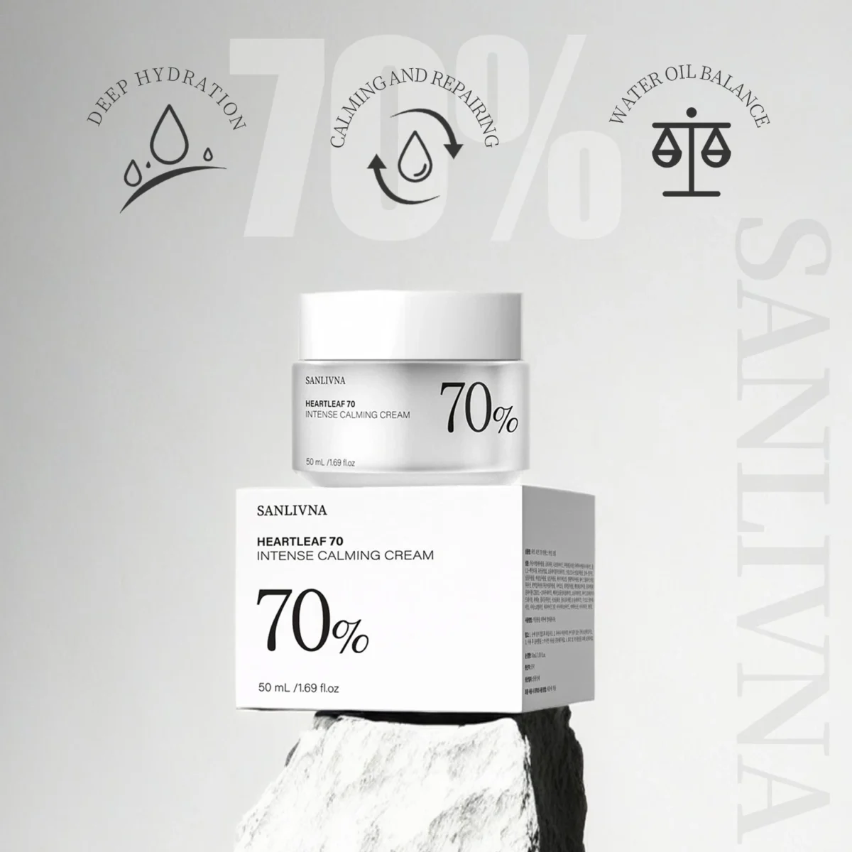HEARTLEAF 70 Intense Soothing Cream Moisturizing Cream Winter Moisturizing Dry Anti-Peeling Skin Skin Care Cream - Зображення 6