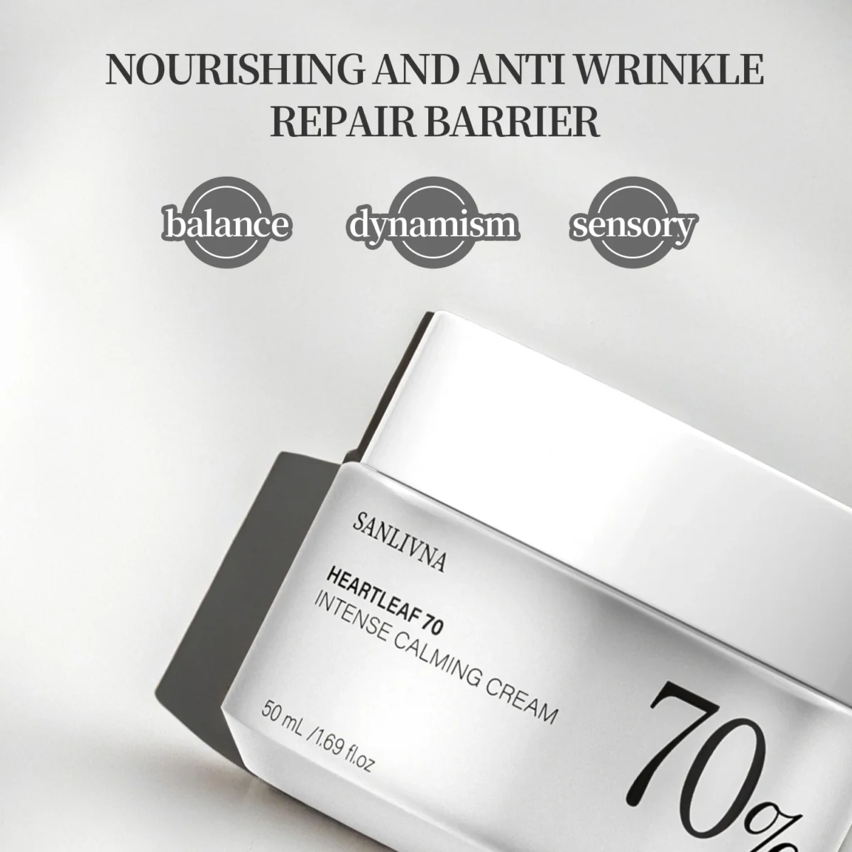 HEARTLEAF 70 Intense Soothing Cream Moisturizing Cream Winter Moisturizing Dry Anti-Peeling Skin Skin Care Cream - Зображення 5