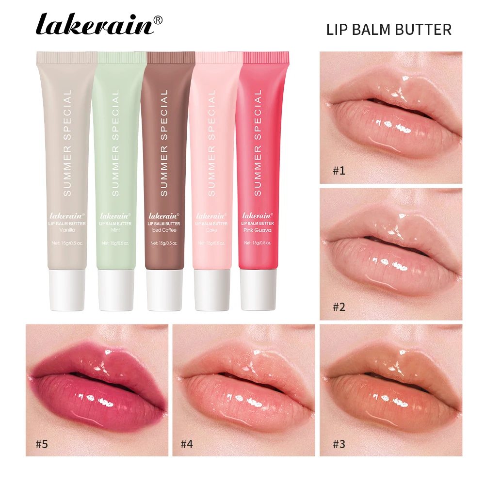 Kf S30e4c40f4157498aa37ce32c0c3f877aX Summer Lip Balm Butter Moisturizing Mirror Lip Gloss Lip Vanilla Pink Sugar Coffee Cake Smell Lipstick Transparent Oil Makeup - Зображення 1