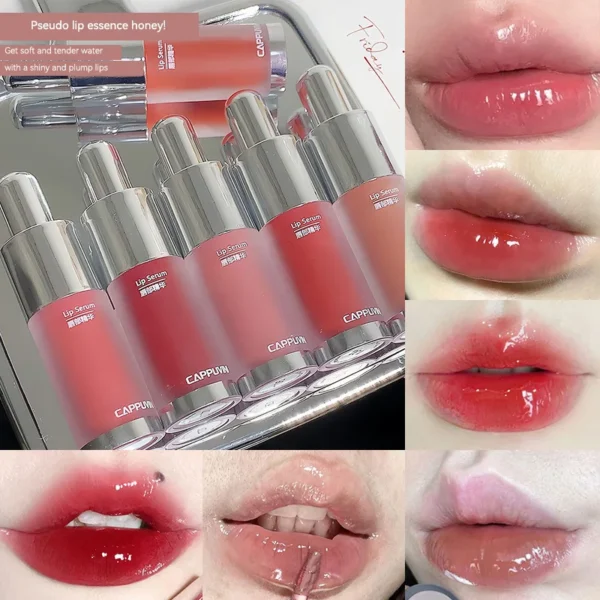 Cappuvini Baby Bottle Lip Gloss — Hydrating Mirror Finish, Glass-Effect Lip Gloss for Jelly-Like Lips,