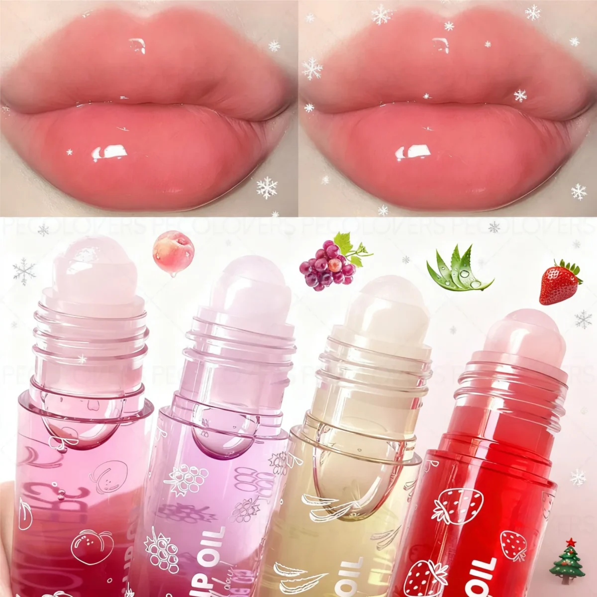 1PC Fruit Flavored Lip Oil, Makes Lips Smooth, Moisturizing and Elastic, Suitable for Use in Autumn and Winter and Dry Weather