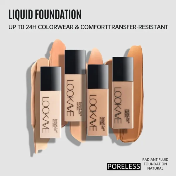 Фонд для обличчя: 1Pcs Liquid Foundation для ідеального матового покриття
