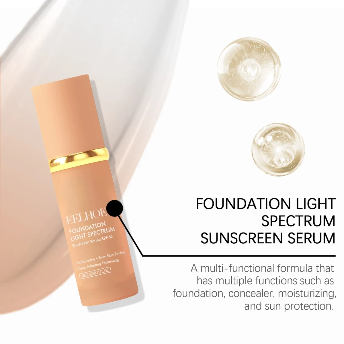 Color Changing Foundation Liquid з SPF 50 - Ідеальний вибір для вашої шкіри - Зображення 5