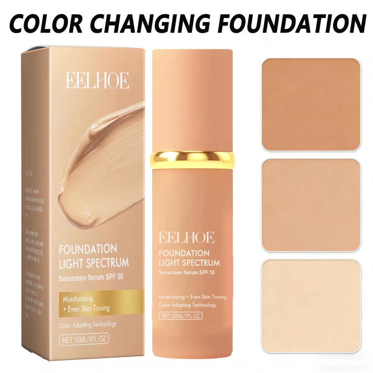 Color Changing Foundation Liquid з SPF 50 - Ідеальний вибір для вашої шкіри - Зображення 2