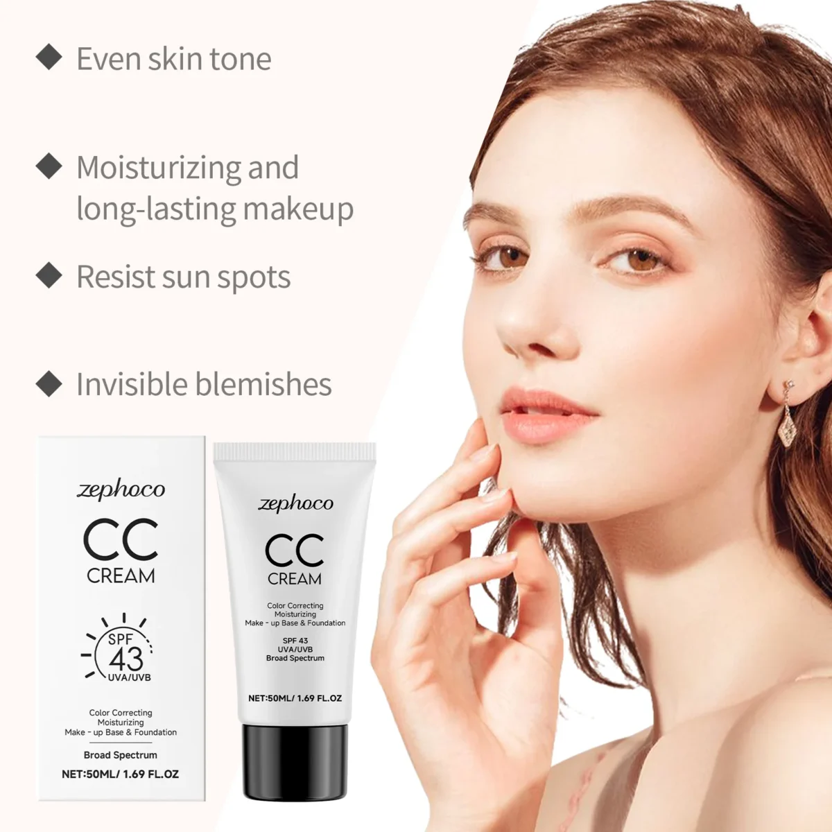 CC Cream Foundation - Zephoco для Яскравої Шкіри з SPF43 - Зображення 6